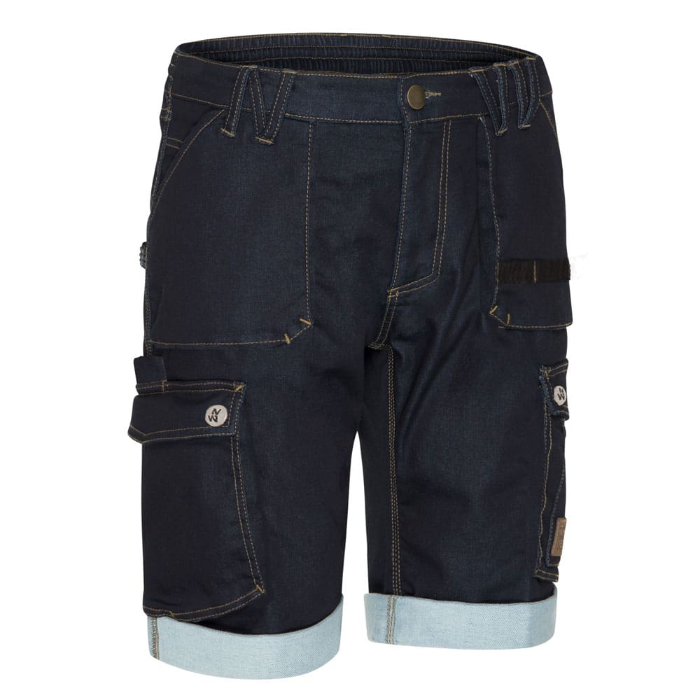 Bermuda-travail-jean-multipoches-BOLT Bermuda de travail en jean multipoches BOLT