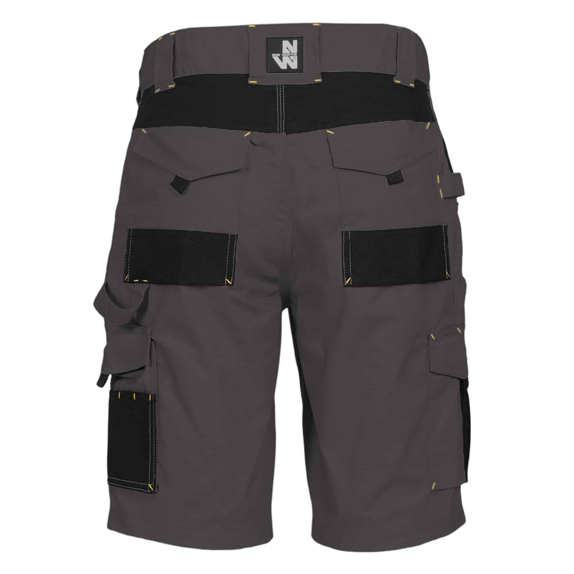 Bermudas-travail-hugues-gris-vue-dos Bermudas de travail-Hugues gris vue de dos