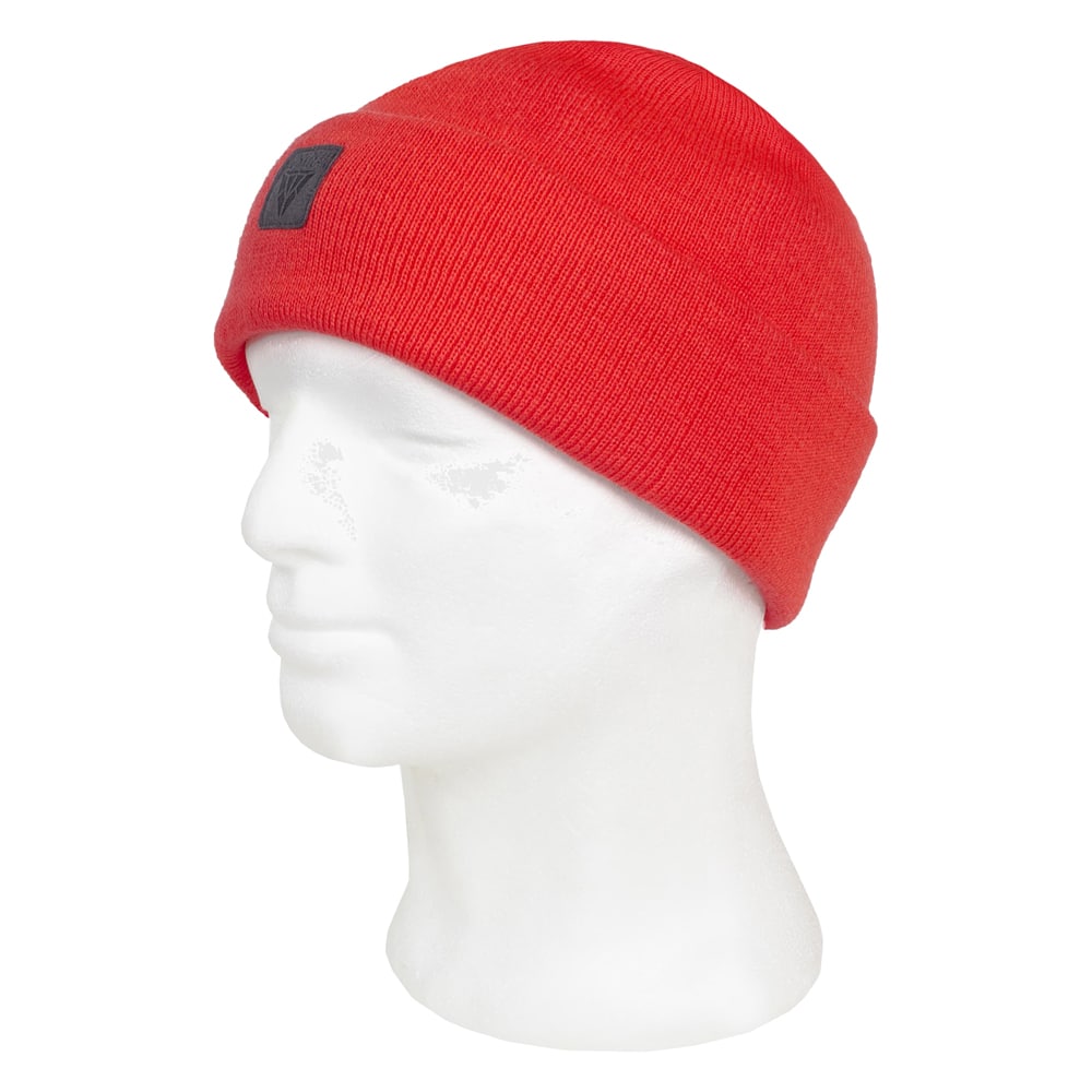 Bonnet en tricot avec revers - Rouge HV, Unique