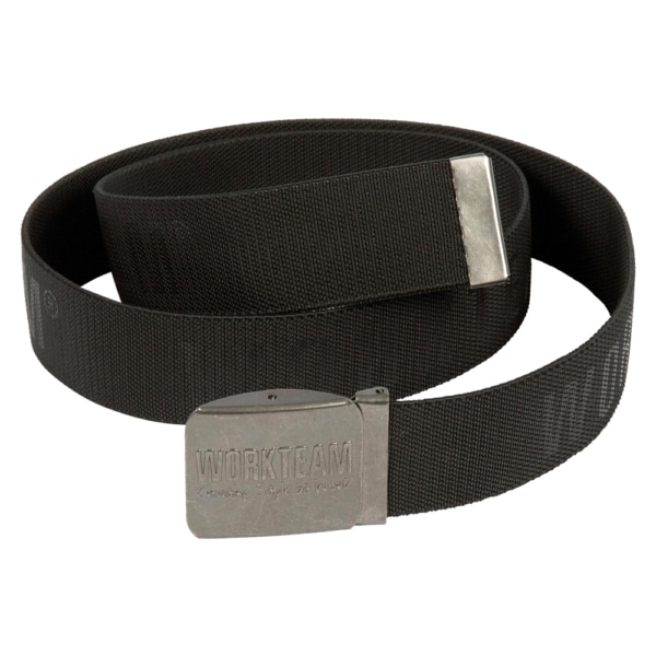 Ceinture textile noir boucle métal