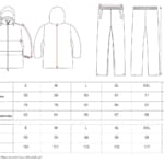 Ensemble de pluie fluo bandes réfléchissantes guide des tailles