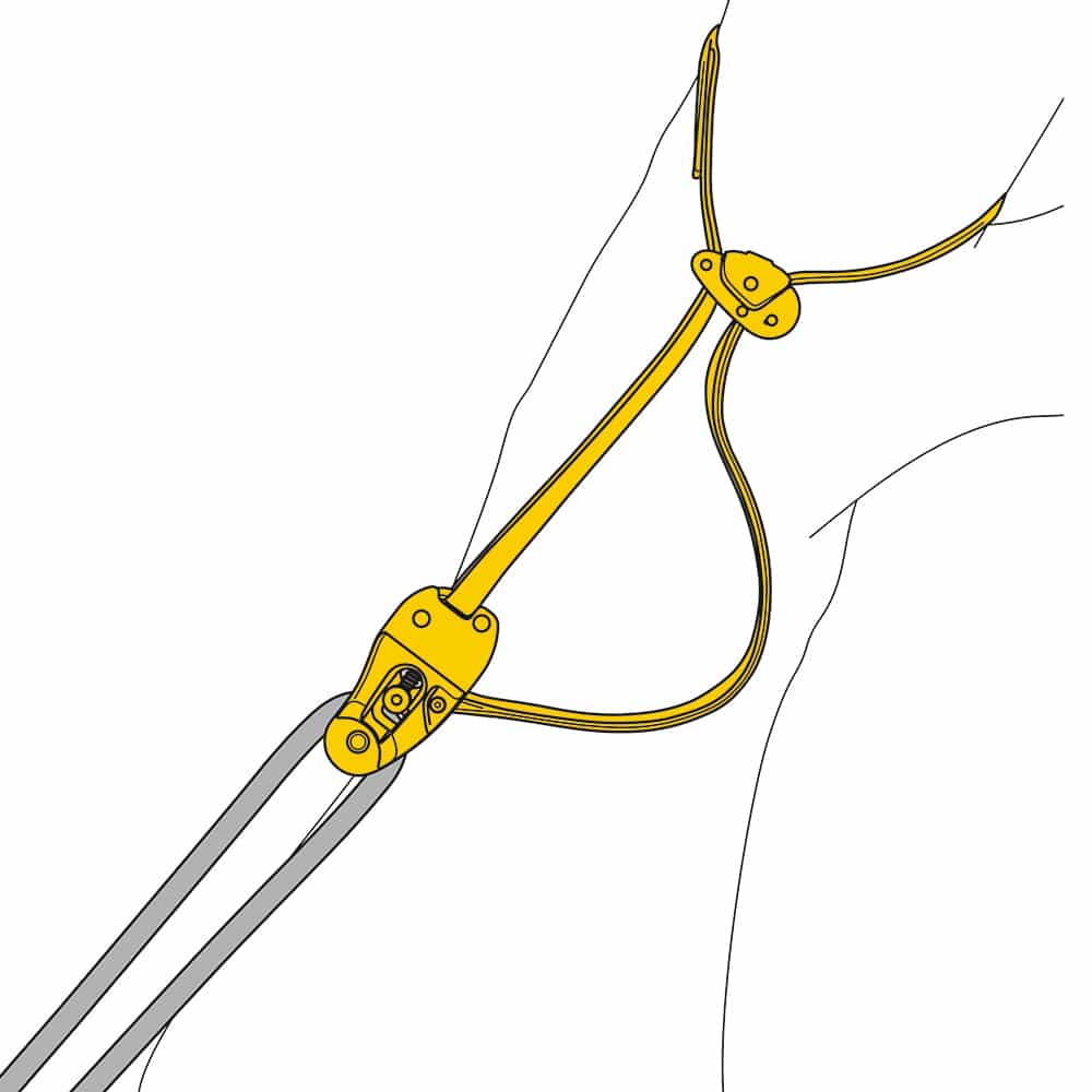 Fausse-fourche-EJECT-Petzl-utilisation Fausse fourche EJECT pour l'élagage Petzl utilisation