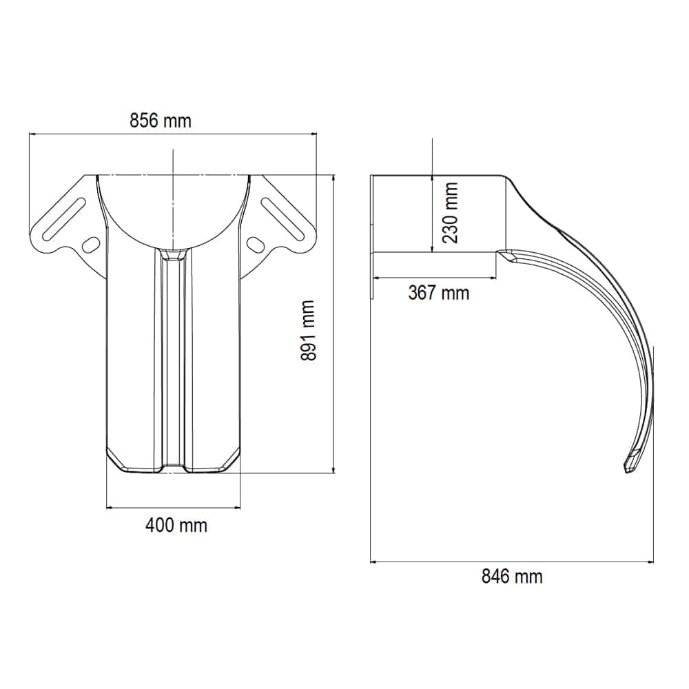 Glissière de sauvetage pour potence AASS-M IKAR dimension