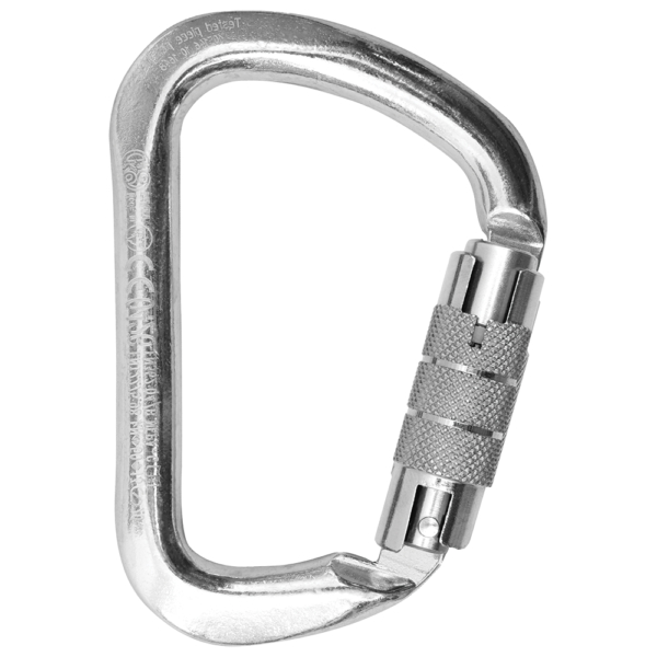 Mousqueton inox grande ouverture double verrouillage