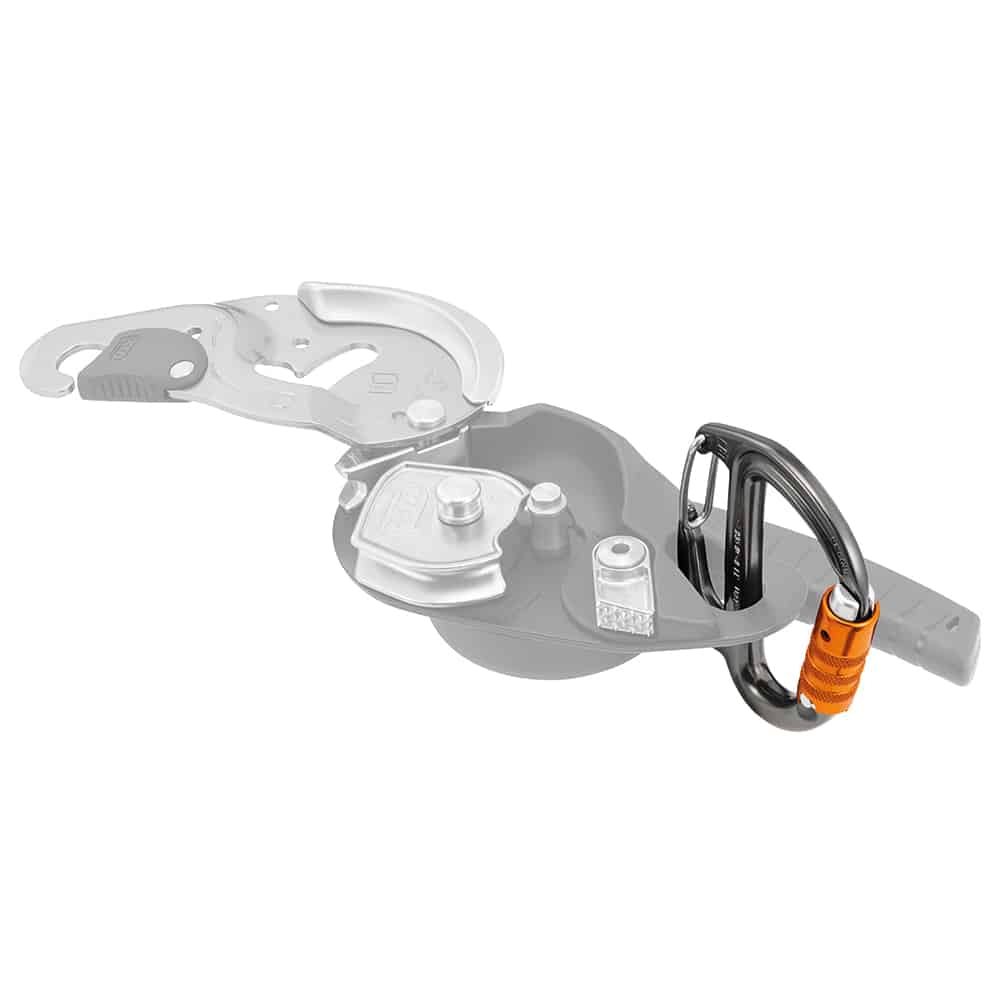 Utilisation du mousqueton sécurité FREINO Z avec ergot Petzl