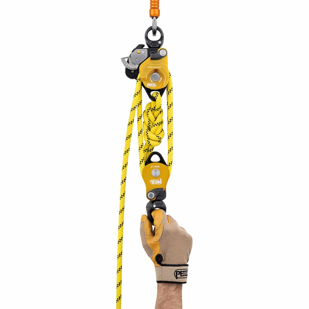 Poulie-bloqueur double TWIN RELEASE Petzl utilisation