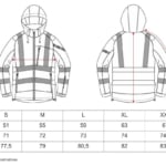 Veste WORKSHELL guide des tailles