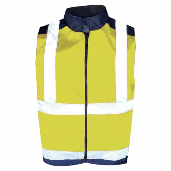 Veste haute visibilité Jaune se transforme en gilet