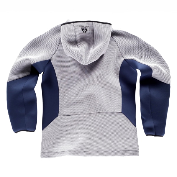 sweat shirt avec zip et capuche pour le travail Marine et gris