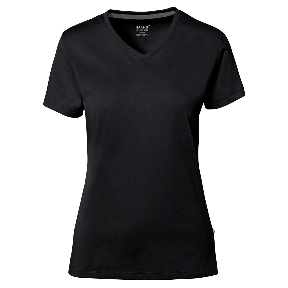 T-shirt col V femme - Noir 005, S