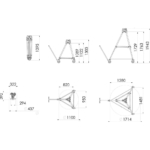 Trépied mobile IKAR DB A3R dimensions