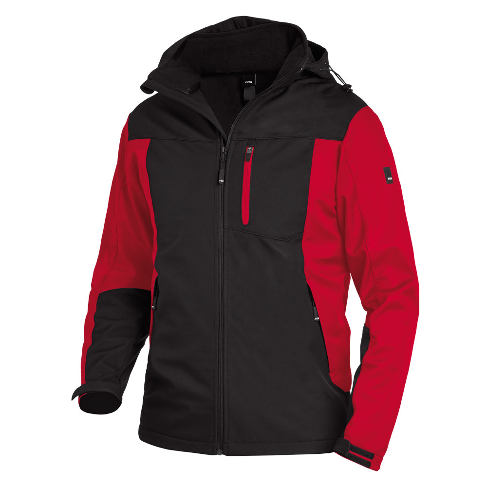 Veste de travail softshell JANNIK FHB - Rouge, XL