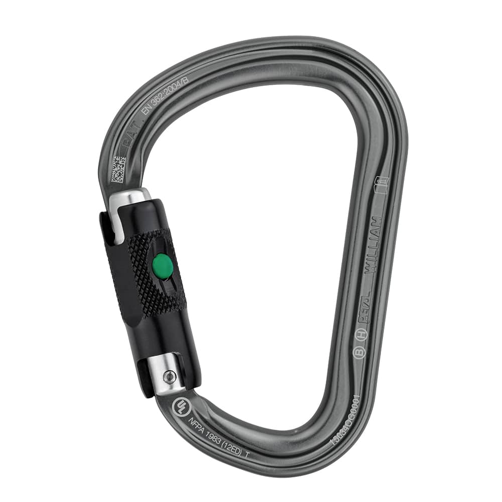 Mousqueton WILLIAM Petzl - Triple verrouillage ac témoin