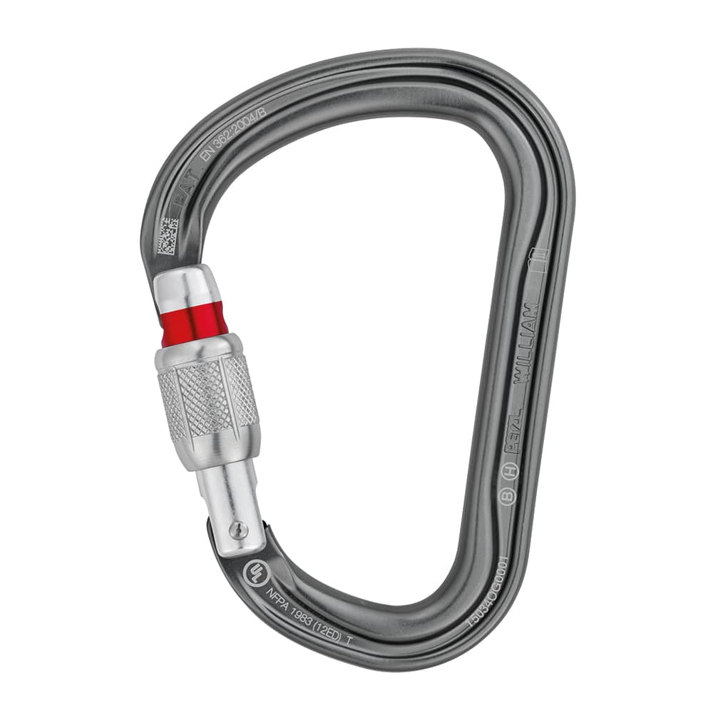 Mousqueton WILLIAM Petzl - Simple verrouillage à vis